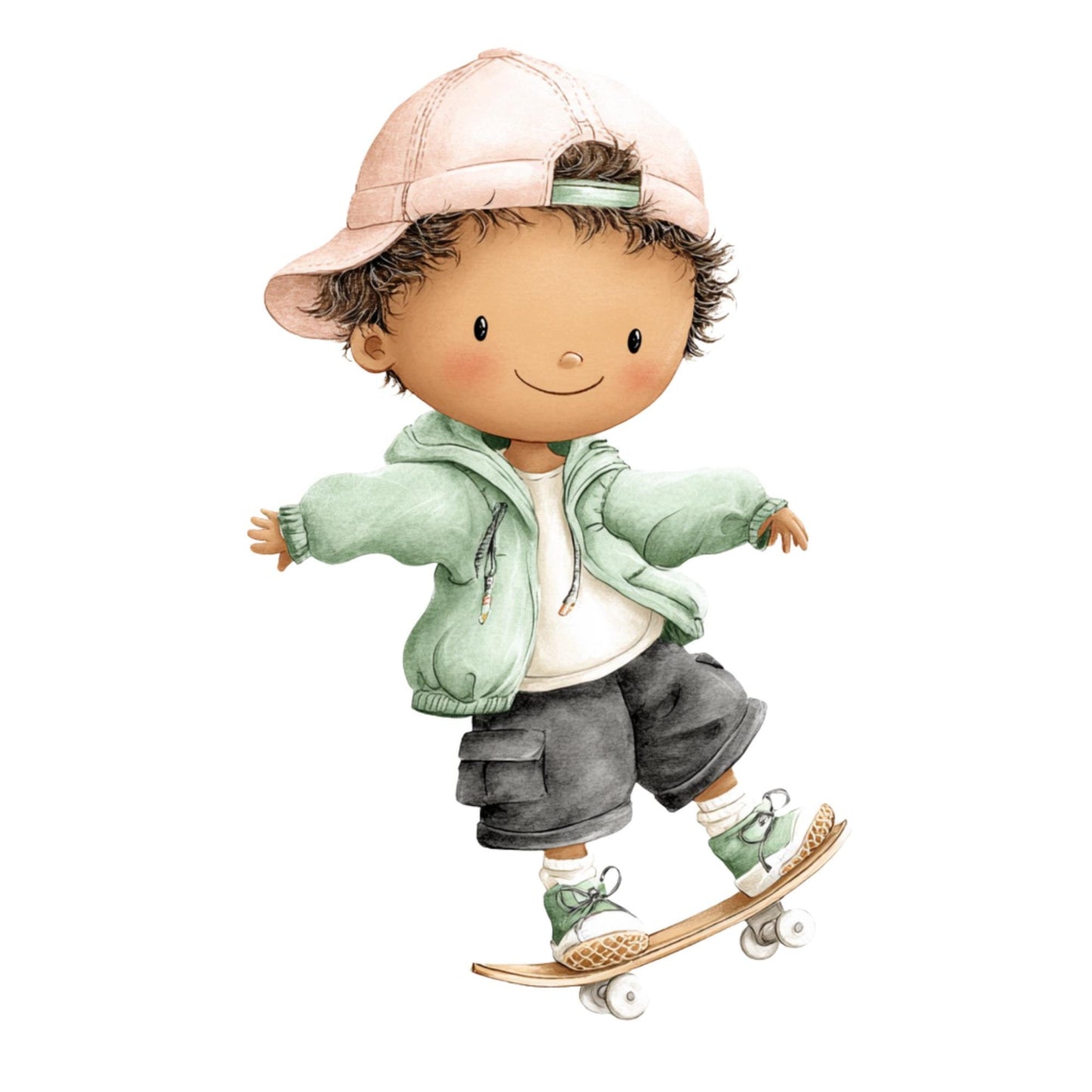 Boy Skateboard Print
