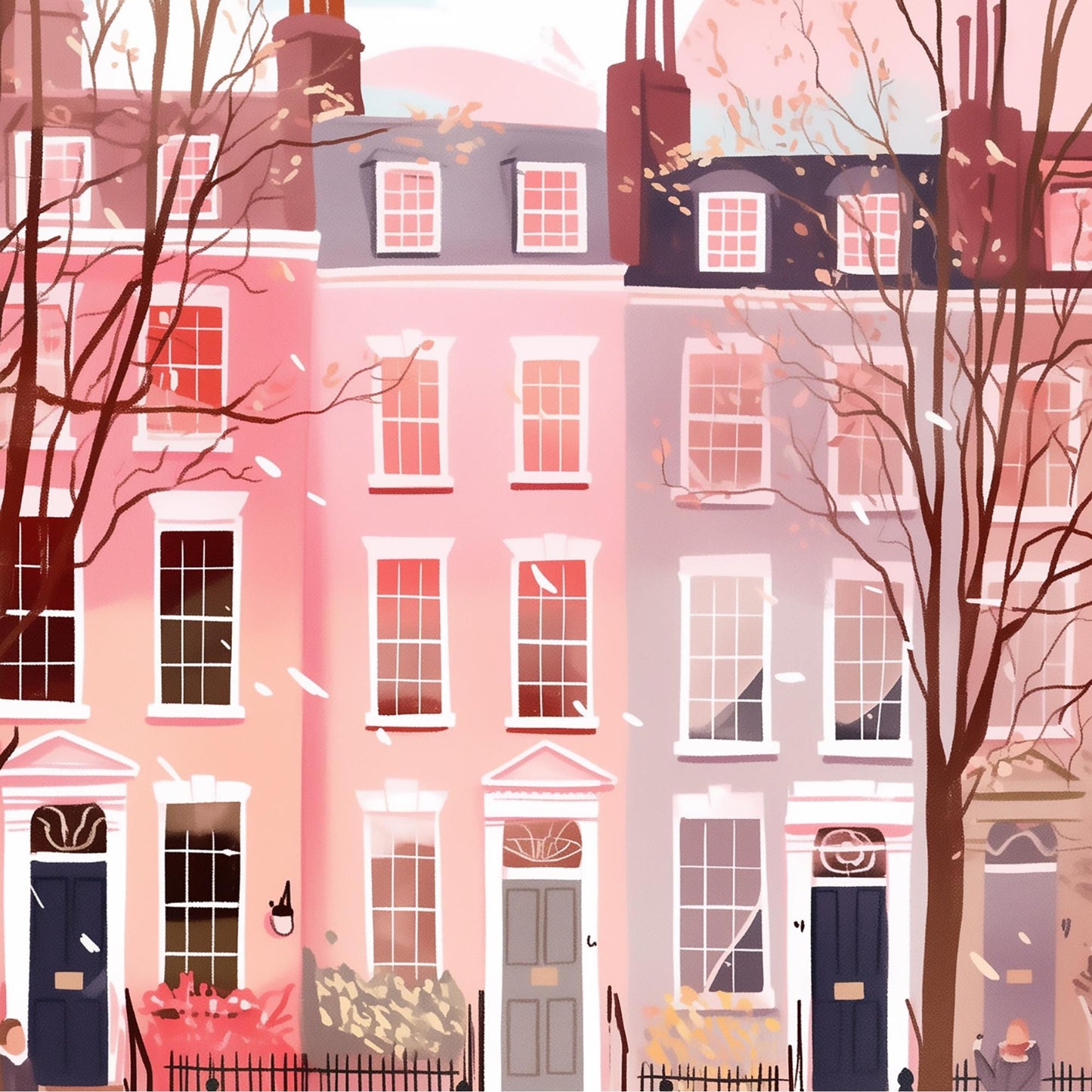 Pink Terrace Houses