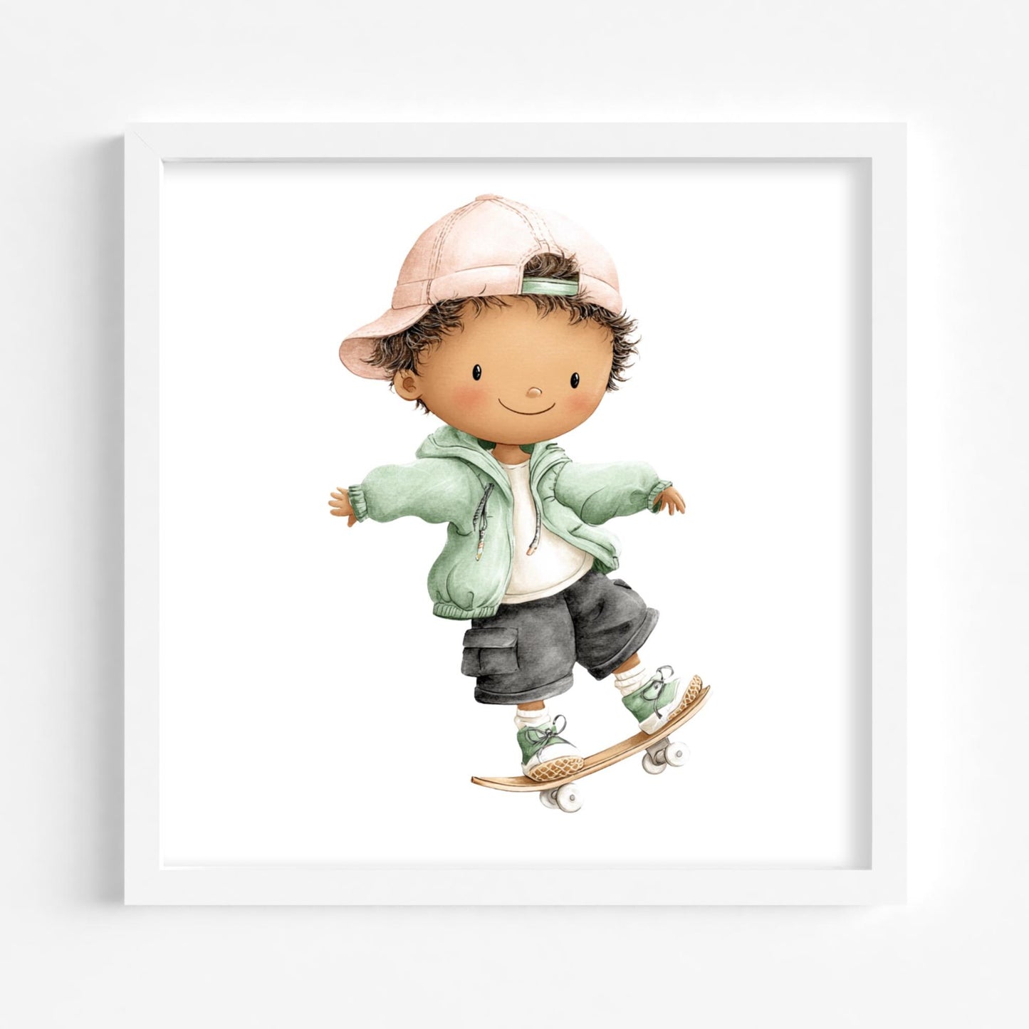 Boy Skateboard Print